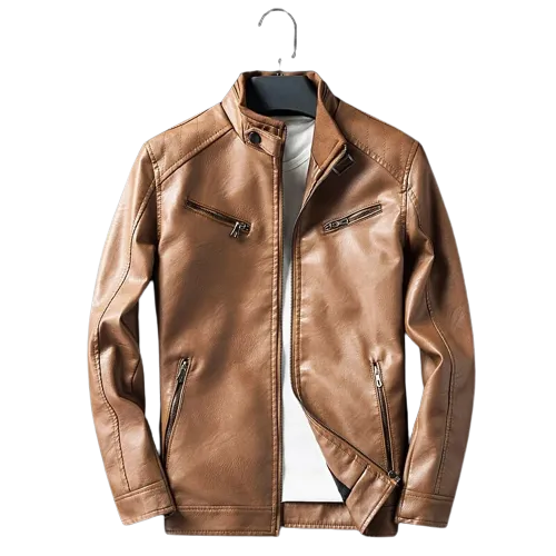 Mens Marley Genuine Lambskin Leather Bomber Jacket