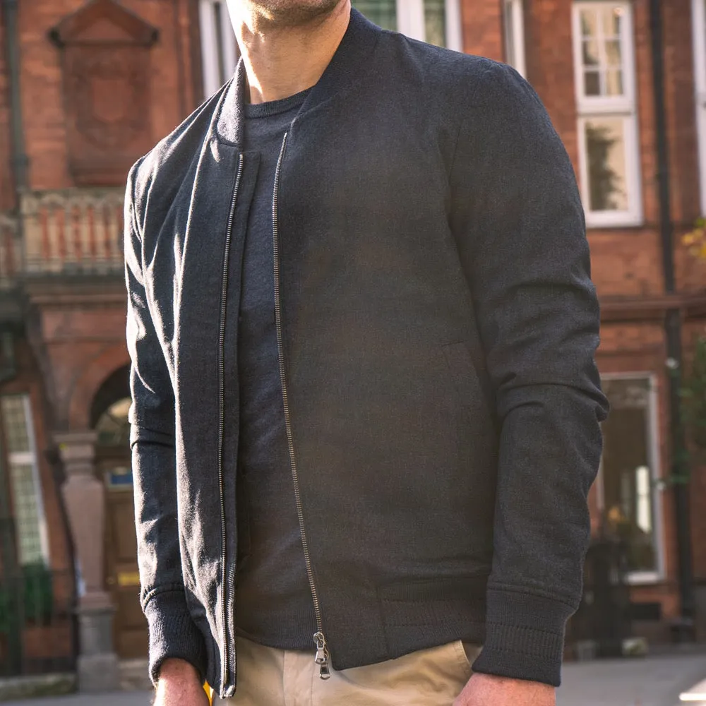 Navy Loro Piana Bomber Jacket