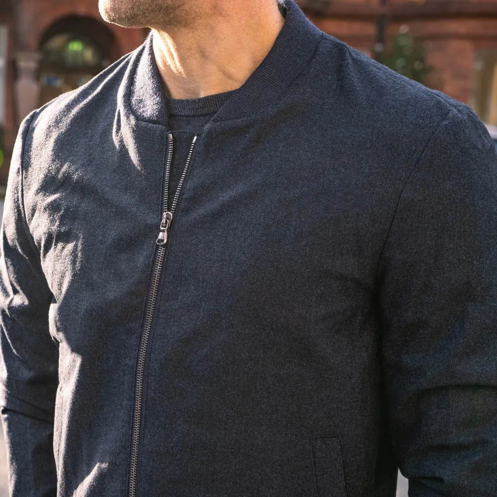 Navy Loro Piana Bomber Jacket