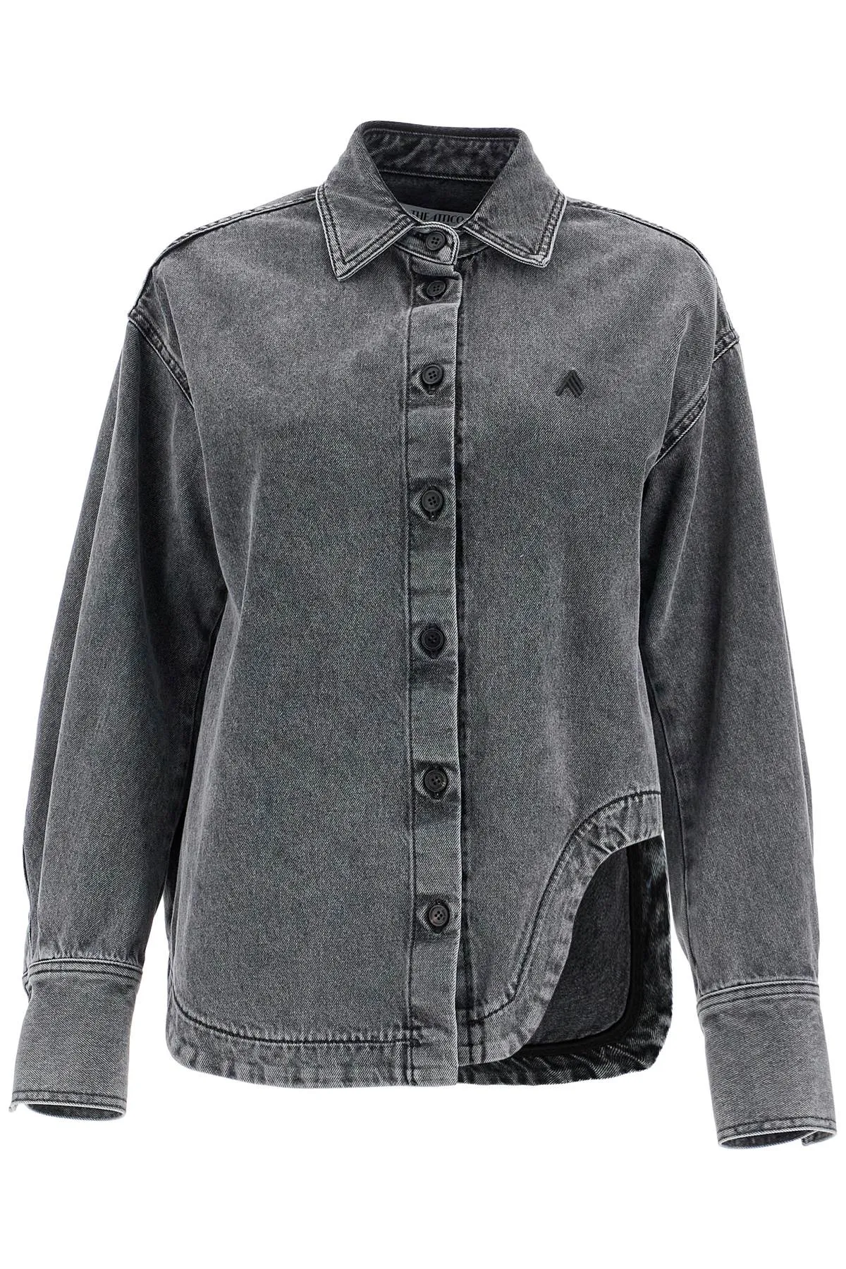 Oversized Black Denim Bomber