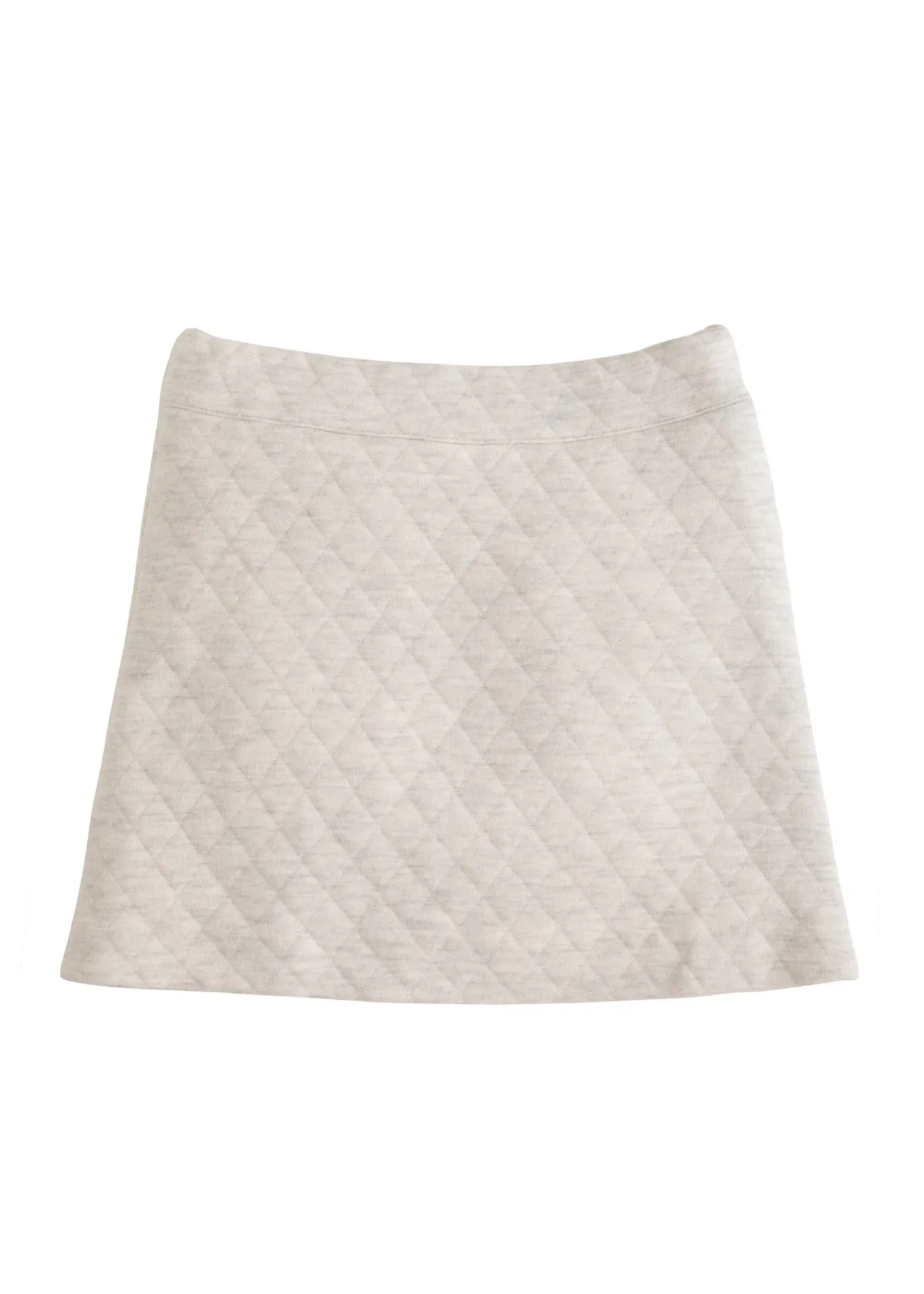 Quilted Mini Skirt - Grey