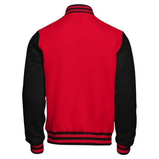 Red and Black Varsity Bomber Jacket