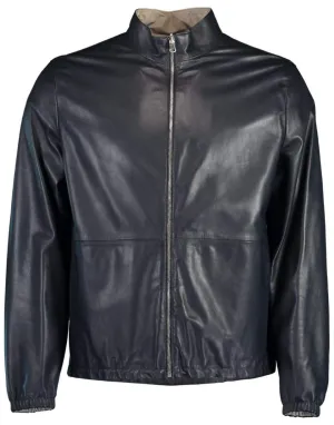 Reversible Leather Bomber Jacket