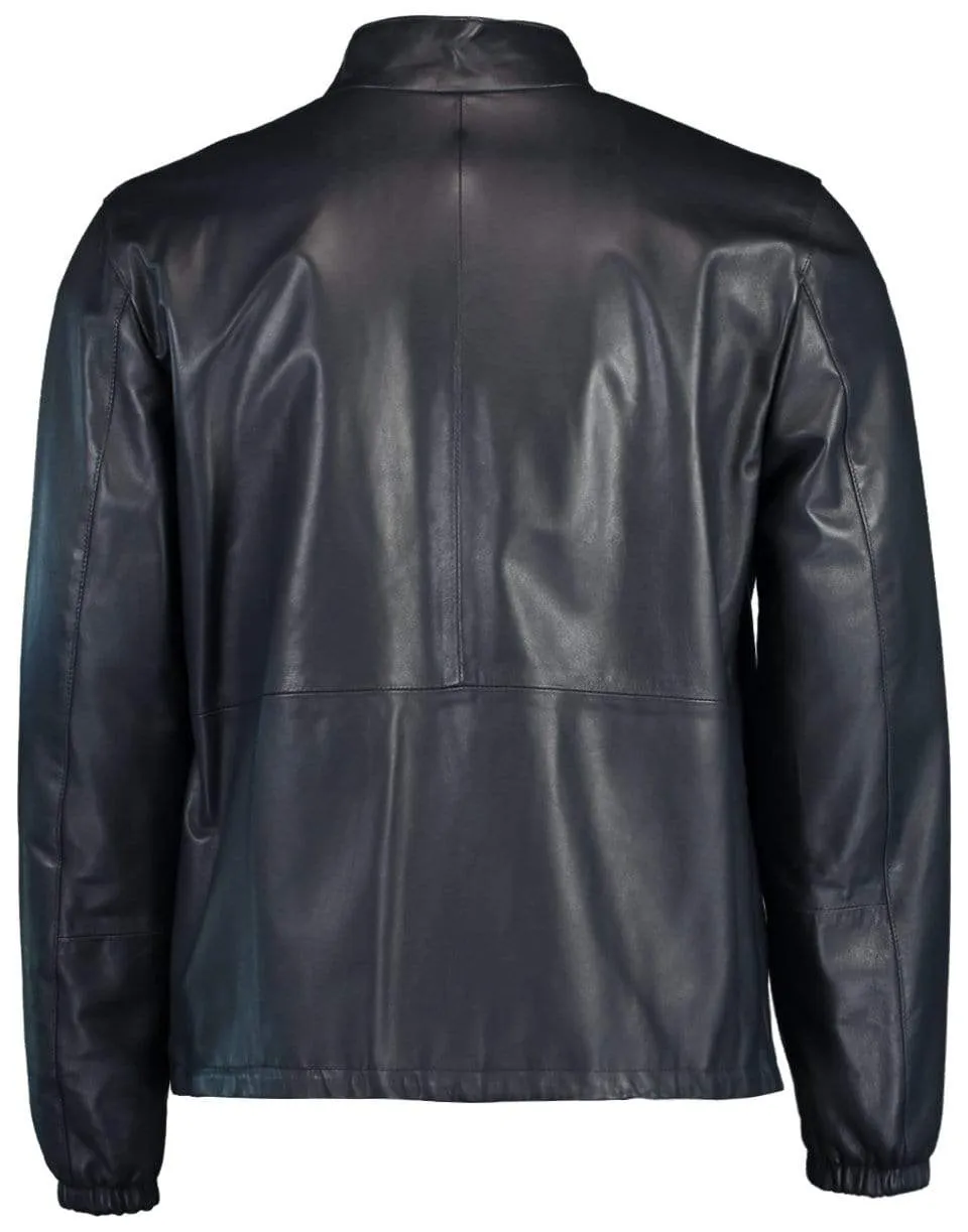Reversible Leather Bomber Jacket