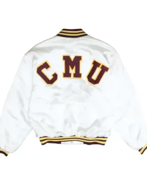 Satin Varsity Letterman Bomber Jacket