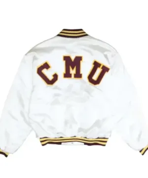 Satin Varsity Letterman Bomber Jacket