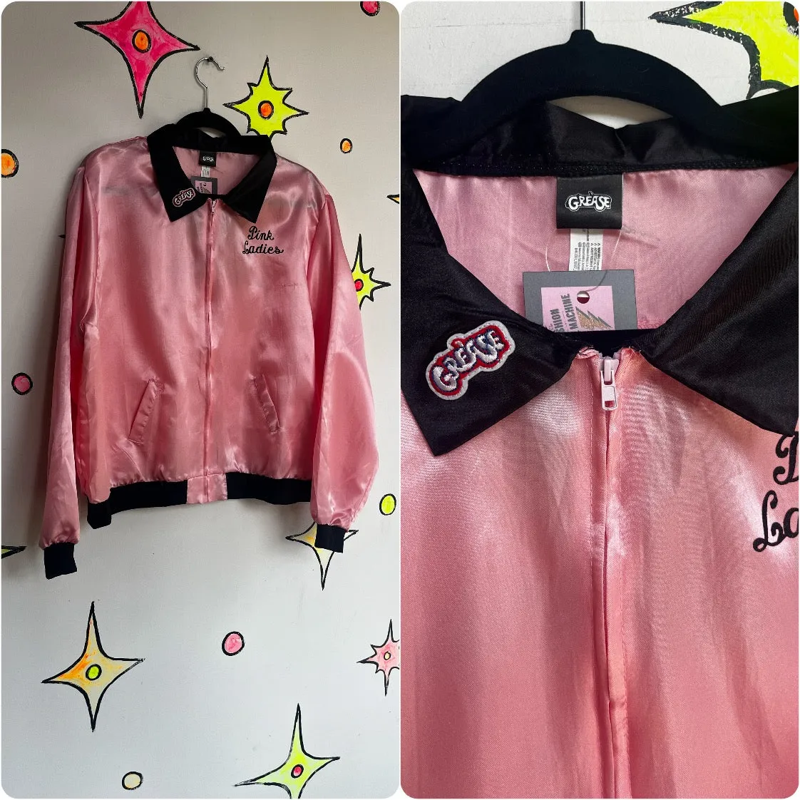 Vintage | Pink Ladies Grease Rizzo Cotton Jacket Bomber Costume | One Size