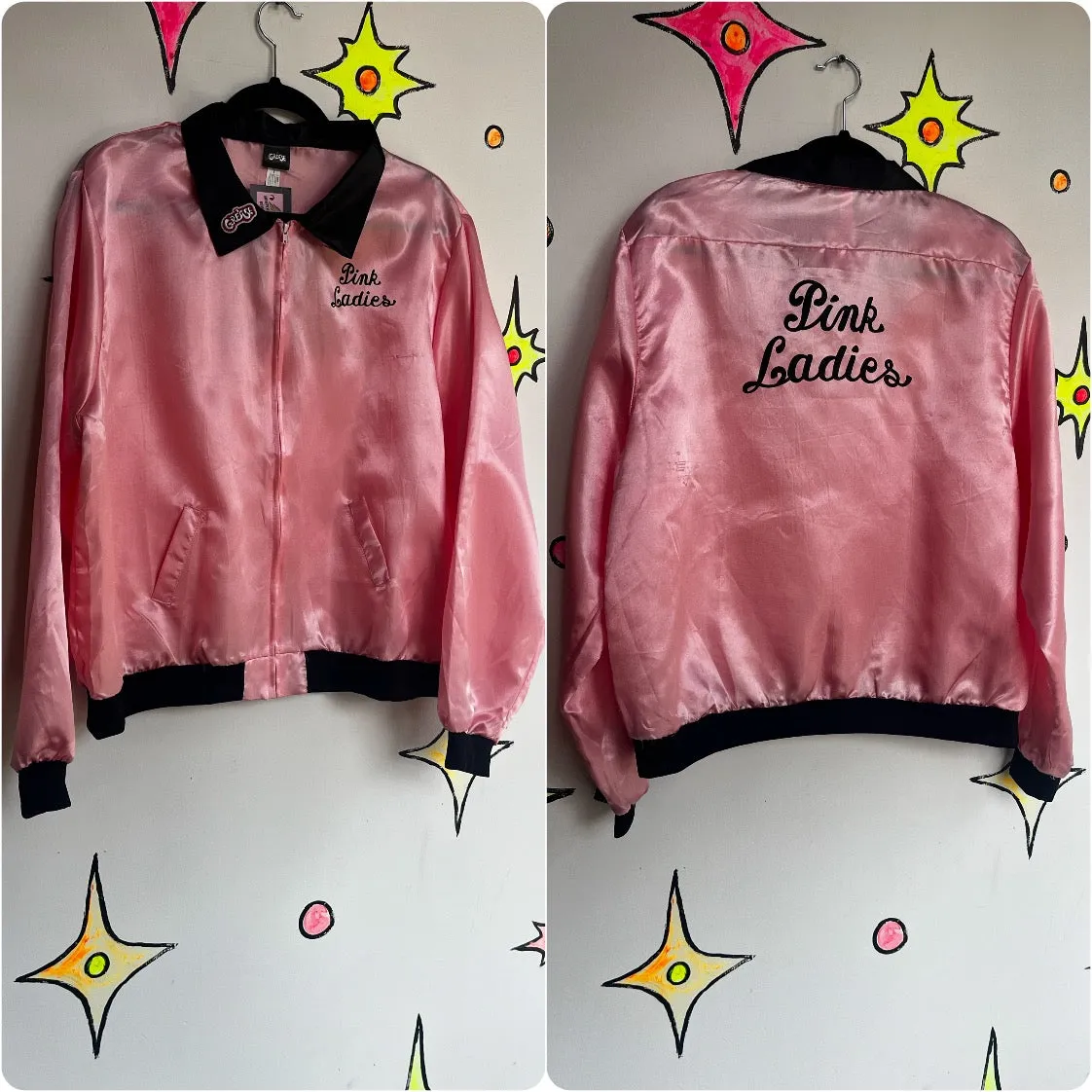 Vintage | Pink Ladies Grease Rizzo Cotton Jacket Bomber Costume | One Size