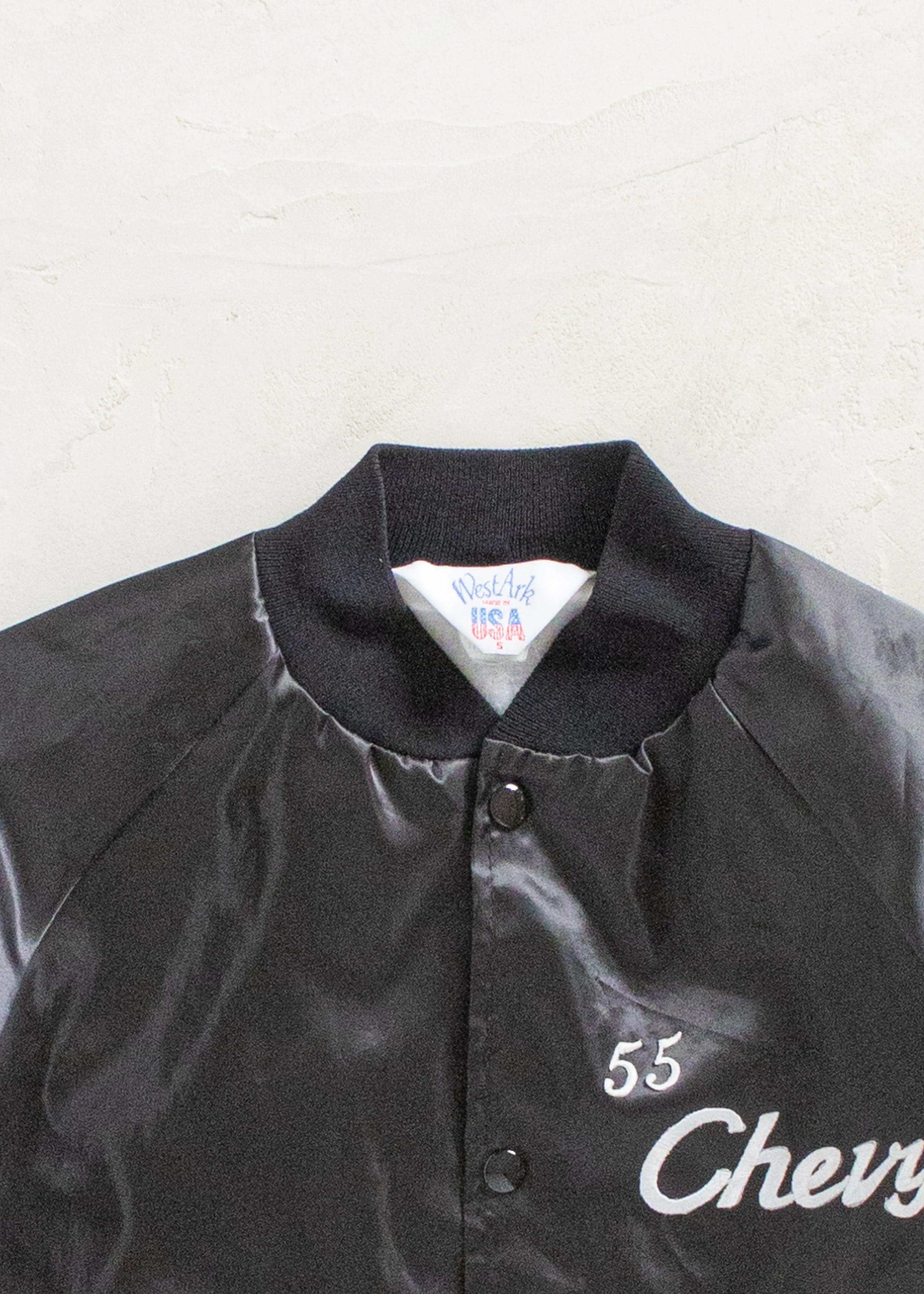 Vintage "55 Chevy" Satin Bomber Jacket Size S/M